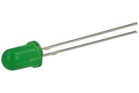 Dioda LED; L-53LGD; 5mm; zielony; Światłość: 0,7÷2mcd; 60°; dyfuzyjna; zielona; 2,2V; 25mA; 565nm; przewlekany (THT); Kingbright
