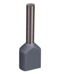 Końcówka tulejkowa izolowana TID 2x0,75mm2/10mm szara cynowana TID2x0,75L10 /100szt./