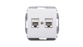 Sentia Gniazdo Komputerowe Podwójne Rj45 Kat.5E Białe 1449-10