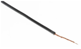 Przewód montażowy 0,52mm² Czarny RS PRO Guma silikonowa 20 AWG 600 V dł. 20m 270/0.05 mm UL3512