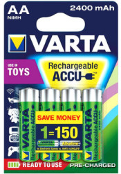 4 x akumulatorki Varta R2U Toys R6 AA 2400mAh 56786