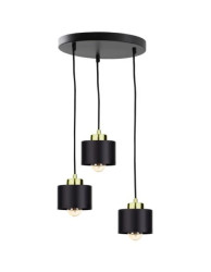 Lampa wisząca nowoczesna 3xE27 SIMPLY BLACK/GOLD