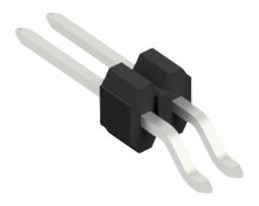 Pin header, 2 pole, pitch 1.27 mm, straight, black, SLVW3SMD0482Z