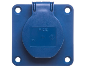 Gniazdo tablicowe 10/16A 2P+Z 230V /70x70/ niebieskie 108-7b