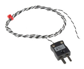 Termopara z odsłoniętym złączem J średnica 1/0.2mm długość 1m -75°C do +260°C Wtyk miniaturowy RS PRO
