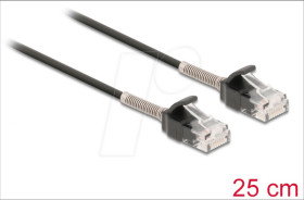 87014 Patch cable RJ45 Cat.6a UTP with kink protection 0.25 m black