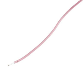 Przewód do urządzeń PTFE PTFE Różowy, 100m 0,22 mm² 7/0,2 mm, 600 V, -75 → +200C, Ø 1.2mm, RS PRO BS3G210