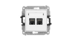 Mini Mechanizm Gniazda Komputerowego Podwójnego 2Xrj45, Kat. 8, Ekranowane,...