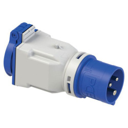 pieceE 9433100 Cara Adapter 16A 3-Pin 230V CEE Nickel-Plated Contacts