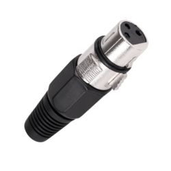 XLR żeński 3-pin CZARNY