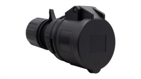 Gniazdo Siłowe Przenośne 16A 5P 380V-415V /Fe/ Ip44 Czarne