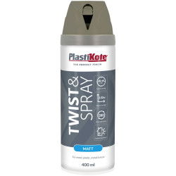 PlastiKote 23122 Twist &amp; Spray Matt 400ml Quartz Grey