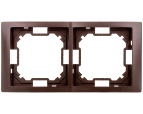 Simon Basic Neos Ramka podwójna czekoladowy BMRC2/47