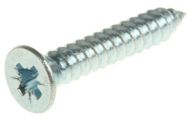 Wkręt samogwintujący długość 25mm Stalowe łeb Countersunk, ocynkowana końcówka Pozi