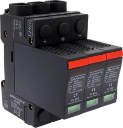 Ogranicznik przepięć Klasa I+ II (T1+T2) 1500 V DC In 25ka Iimp 8.0 kA 10/350 RSP-PV8.0-1500-3P 2617388