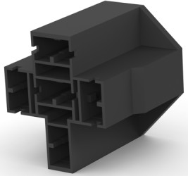 Insulating housing for 6.35 mm, 5 pole, PA, UL 94V-0, black, 926526-1