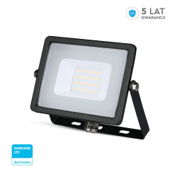 VT-20-1 20W Naświetlacz LED SMD Chip SAMSUNG przewód: 1m barwa: 6400K obudowa: czarna 948 V-TAC