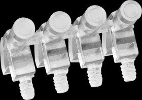 12711004 Light guide, 1x4-way, ø 3 mm, planar, angulated