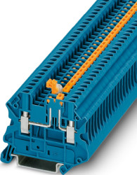 Knife disconnect terminal, screw connection, 0.14-4.0 mm², 2 pole, 20 A, 6 kV, blue, 3046553