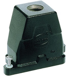 Grommet housing, size 10B, die-cast aluminum, PG29, straight, screw locking, IP69/IPX9K/IP68/IP65, 09400100413
