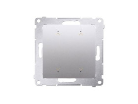 SIMON 54 Wyłącznik roletowy zwierny przycisk podwójny elektroniczny (moduł) 230 V srebrny mat DEZ2.01/43 KONTAKT SIMON