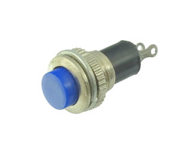 Przełącznik przyciskany DS-316 niebieski OFF-(ON)