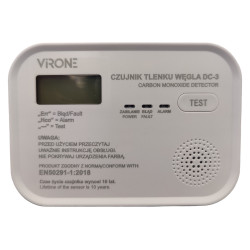 Czujnik tlenku węgla z przyciskiem TEST VIRONE czujnik czadu z wyświetlaczem LCD DC-3 DC-3-TEST