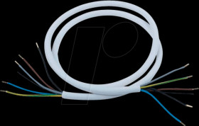 45500 Cooker connection cable H05VV-F, 5 x 2.5 mm, 1.5 m, white