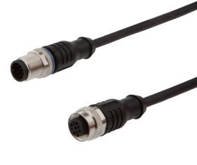 Kabel połączeniowy, 0,3 m, M12 żeński (gniazdo) 5-pinowy prosty, M12 męski (złącze) 12-pinowy prosty, VK03E211