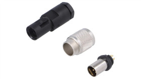 Złącze: M9 Wtyk Męskie Pokrycie: Złocony 125V Ip67 Pin: 5 3A 99 0413 00 05