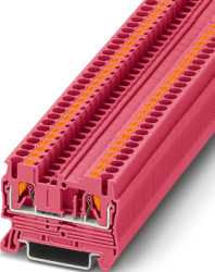 Through terminal block, push-in connection, 0.14-4.0 mm², 1 pole, 24 A, 8 kV, pink, 1233142