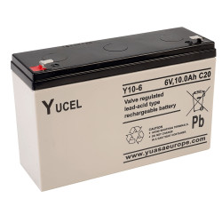 Yuasa Yuvolt Yucel Y10-6 Valve Regulated Lead Acid SLA Battery 6V 10.0Ah