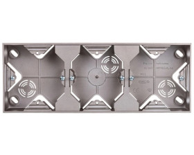 AS Puszka natynkowa potrójna satyna light PNP-3G/45