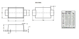 Diody prostownicze i diody Schottky'ego DO-219AA Montaż powierzchniowy 1000V FRS1ME