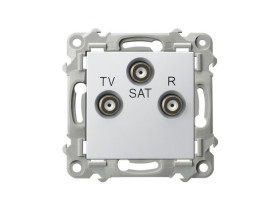 SZAFIR Gniazdo RTV-SAT przelotowe biały GPA-ZSP/m/00 OSPEL