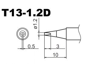 Grot T13-1.2D płaski 1,2mm "śrubokręt"