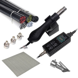 Zestaw do spawania plastików Spawarka Yihua 8858 Spoiwa 0,5kg Dysza BUT Siatka wzmacniająca spaw