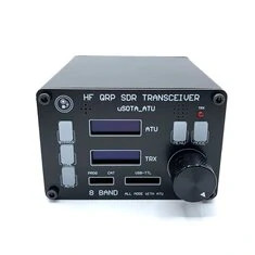 USDX SDR Transceiver All Mode 8 Band Radioamator HF QRP CW Wbudowany Tuner Antenowy ATU-100 Podwójny wyświetlacz OLED