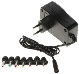Zasilacz wtyczkowy uniwersalny 3-12V/1.2A/BL