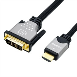 ROLINE Kabel do monitora DVI (24+1) - HDMI, M/M, czarny/srebrny, 1 m