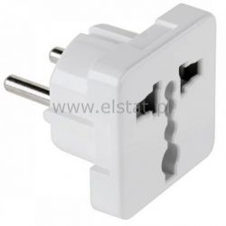 Adapter WT PL GN uniwersalne UK / USA białe