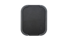 B2 Gniazdo Pojedyncze 2P+Z Schuko Bryzgoodporne Z Klapką W Kolorze Czarnym...