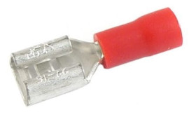 Konektor izolowany żeński czerwony 2,8x0,8mm