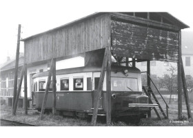 Märklin 55135 Autobus szynowy Igel T5 o torze 1 z wiatą wagonową Wittlager Kreisbahn