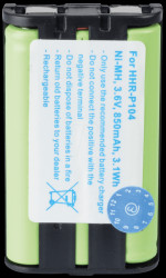 Cordless phone battery, NiMH, 3,6 V, 850 mAh