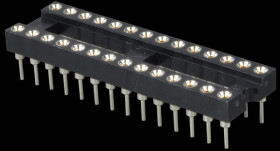 IC socket, 28-pin, super flat, turned, narrow