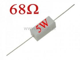 Rezystor cermetowy 68 Ohm 5W 10
