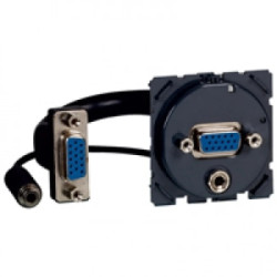 CELIANE Gniazdo HD15 (VGA) + Jack 3,5mm z przewodem przyłączeniowym 067376