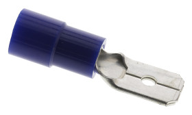 Konektor płaski Męski 0.8 x 6.35mm 1,5 → 2,5 mm², 16 → 14 AWG długość 22mm Izolacja: Izolowane Cyna