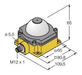 Lampa okrągła Turck K80LGRA1YPQ dźwięk ciągły, światło ciągłe 75 dB